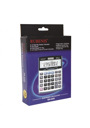 RUBENIS SB-2200 MASA TİPİ HESAP MAKİNESİ 12 HANE