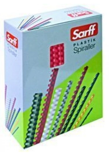 SARFF 12mm PLASTİK SPİRAL BEYAZ 100LÜ (40-60syf)
