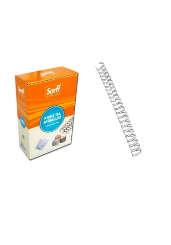 Sarff Spiral Tel 3-4 İnç 14.5 mm 50lü Gümüş