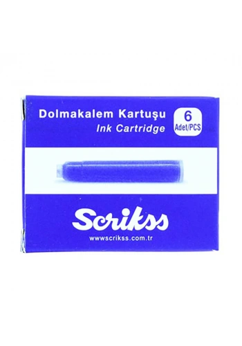 Scrikss Dolmakalem Kartuşu Mavi 6’lı Kutu