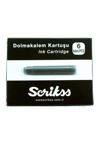 Scrikss Dolmakalem Kartuşu Siyah 6’lı Kutu
