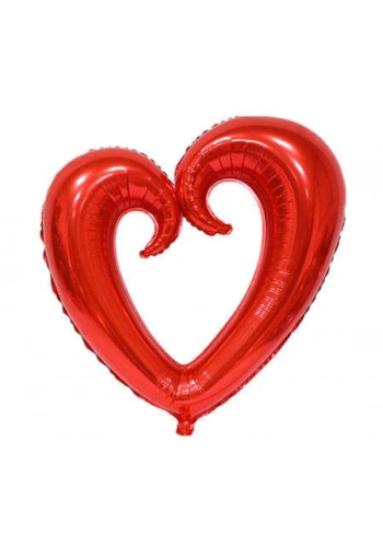 Şekilli Kalp Kırmızı Renk Folyo Balon 109 cm
