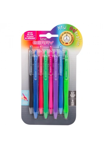 Serve Berry Jel Karışık Renkler 8li Set