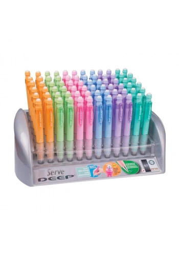 SERVE DEEP PASTEL 0,7 DESENLİ VERSATİL KALEM 72 Lİ STAND