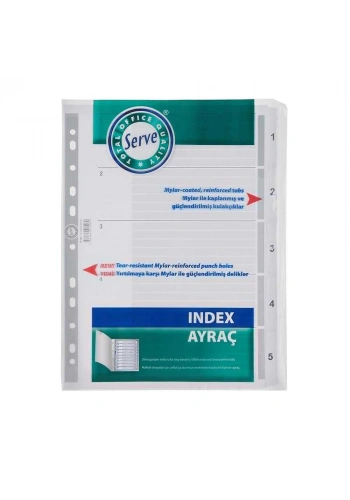 Serve Seperatör A4 1-5 Ofis 200 Serisi Klasik