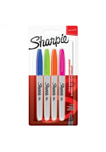 Sharpie Fine Permanent Markör Canlı Renkler 4’lü Set 2065403