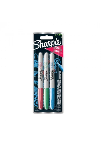 Sharpie Metalik Markör Kırmızı-Yeşil-Mavi 3lü Bls 2067103