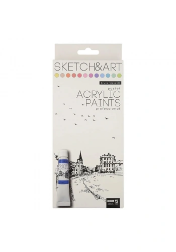 Bruno Visconti Sketch&Art Akrilik Boya Seti Pastel Renkler 12x12ml No:70-0055