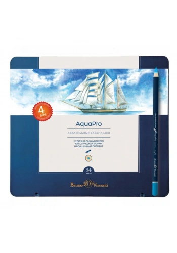 Bruno Visconti Sketch&Art Profesyonel Aquarel Kuru Boya Kalemi 24 Renk Metal Kutuda No:30-0045