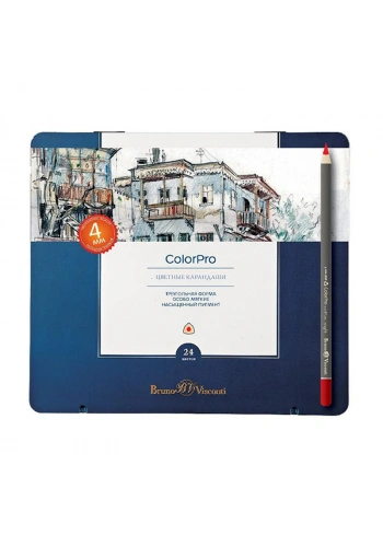 Bruno Visconti Sketch&Art Profesyonel Kuru Boya Kalemi 24 Renk Metal Kutuda No: 30-0042