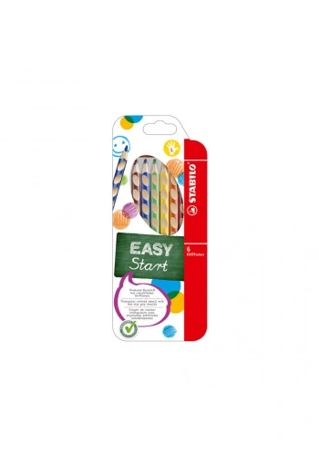 Stabilo Easy Colors Kuru Boya Kalemi 6 Renk Sol El