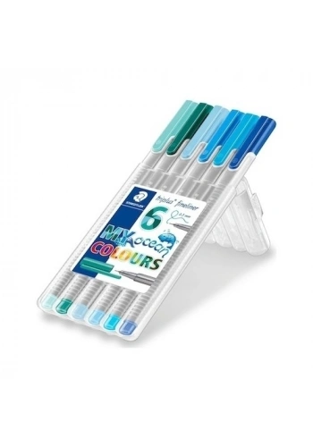 STAEDTLER TRIPLUS ÜÇGEN FİNELİNER 0,3mm OKYANUS 6LI