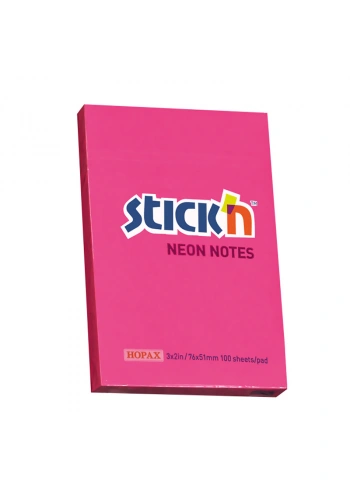 STİCKN 21161 YAPIŞKANLI NOT KAĞIDI 51x76 100 YAPRAK NEON KOYU PEMBE