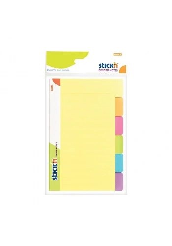 STİCKN 21460 SEPERATÖRLÜ YAPIŞKANLI NOT KAĞIDI 149x98 ÇİZGİLİ SARI
