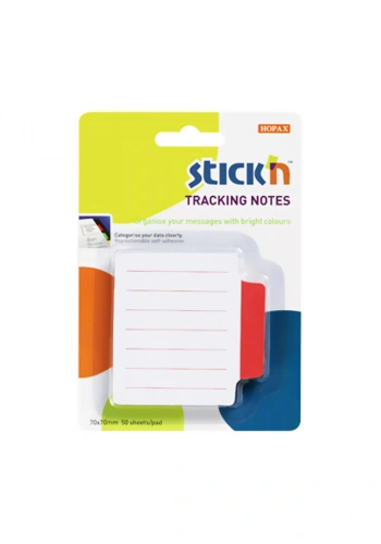 STİCKN 21483 YAPIŞKANLI NOT KAĞIDI 70x70 ÇİZGİLİ KIRMIZI