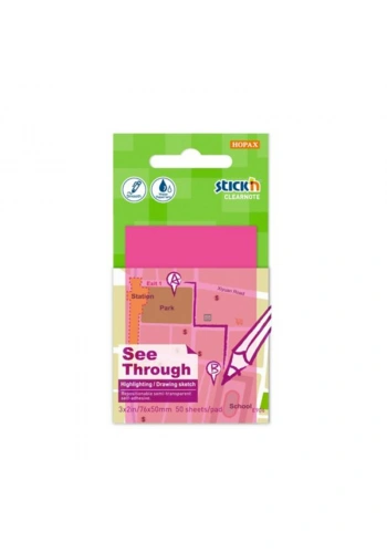 STİCKN 21707 YAPIŞKANLI SAYDAM NOT KAĞIDI 51x76 NEON PEMBE