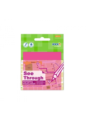 STİCKN 21711 YAPIŞKANLI SAYDAM NOT KAĞIDI 76x76 NEON PEMBE