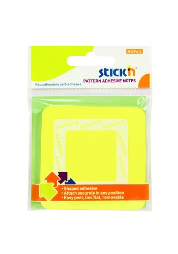 Stickn Yapışkanlı Not Kağıdı 70X70 Kare Şekilli Sarı 50 Yaprak 2154100