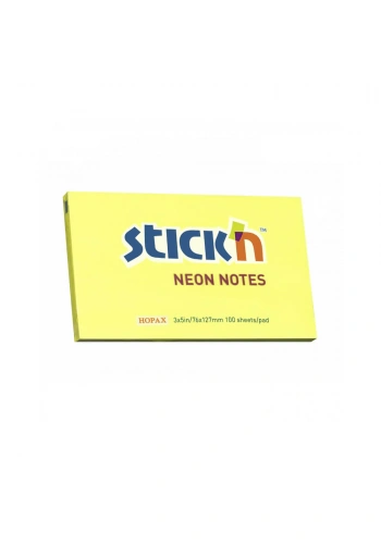 Stickn Yapışkanlı Not Kağıdı 76X127 Sarı 21135
