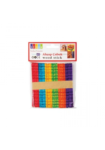 Südor Ahşap Çubuk Geçmeli Renkli