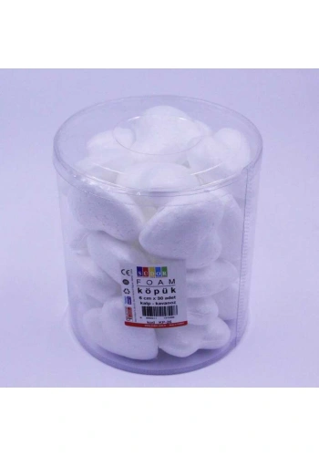 Südor Köpük Monalisa Kalp 6 cm 30 Adet Kavanoz