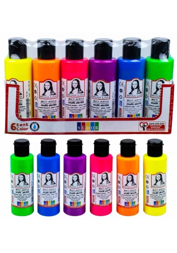 SÜDOR MONALİSA 6x70 ml FOSFOR AKRİLİK BOYA SD1006F