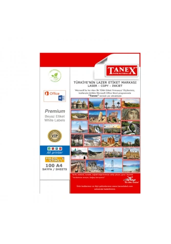TANEX 2160 LASER ETİKET 60mm 12x100 1200 ADET