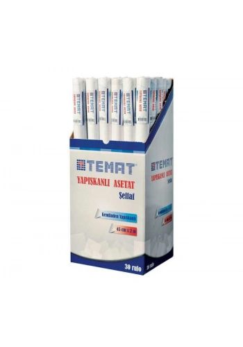 Temat Yapışkanlı Asetat 45 cm x 2 m Şeffaf