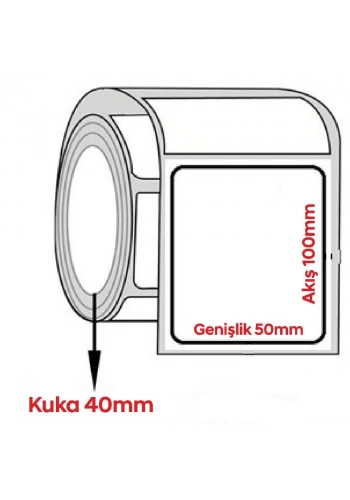 Termal Çok Amaçlı Barkod Etiketi 100x50mm (1000 li Rulo)