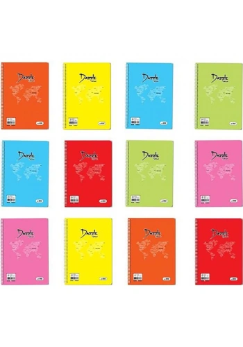 Umut Dazzle A4 Spiralli Pastel Pp Kapak 120 Yp Kareli