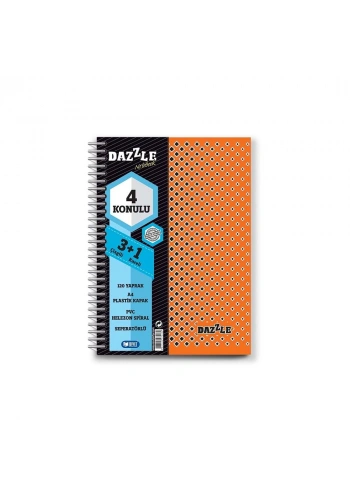 Umut Dazzle Spiralli Pp Kapak 3+1 Ayraç 120Yp.60 Gr