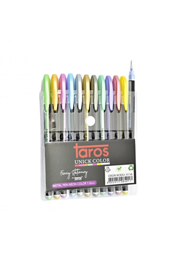 UNİCK COLOR 4116 METALİZE JEL KALEM 12 RENK