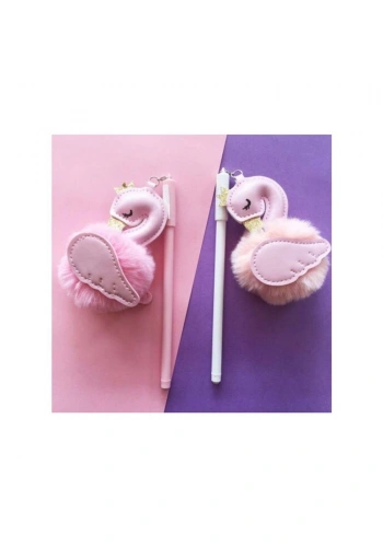 Unicus Flamingo Ponpon Deri Kanatlı Jel Tükenmez Tekli MD-040