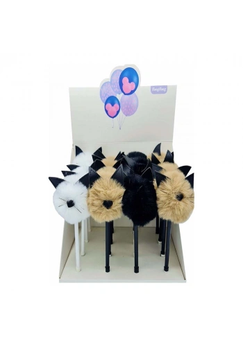 Unicus Kedi Ponpon Jel Tükenmez Kalem Tekli GP-208