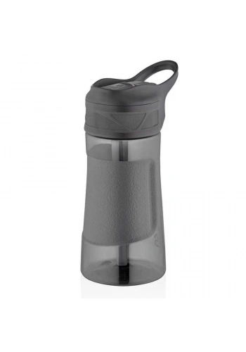 Uzspace Tritan Pipetli Su Matarası Playoff 460 ml Siyah