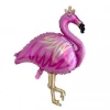 Flamingo Taçlı Folyo Balon