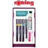 Rotring S0699370 İsograf Pergelsiz Rapido Kalem Set Kolej Set