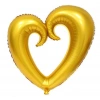 Şekilli Kalp Altın Renk Folyo Balon
