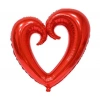 Şekilli Kalp Kırmızı Renk Folyo Balon 109 cm