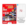 TANEX 2172 LASER ETİKET 35x23mm 72x100 7200 ADET