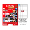 TANEX 2564 LASER ETİKET 48x16mm 64x100 6400 ADET