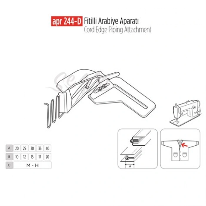 Fitilli Arabiye Apara 20x10mm / APR 244-D