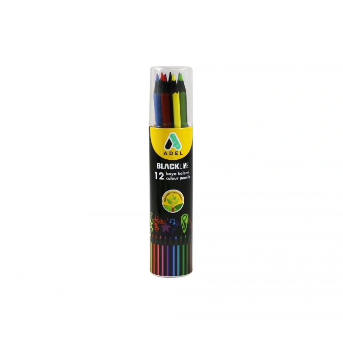 ADEL 12 RENK BLACKLINE METAL TÜP KURU BOYA 2312013