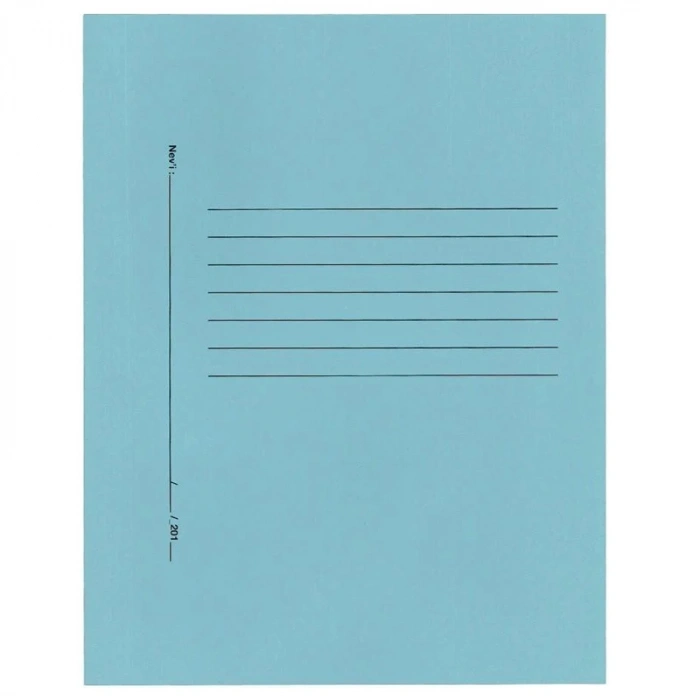 ALEMDAR MAVİ TELLİ TAM KAPAKLI LÜKS KARTON DOSYA