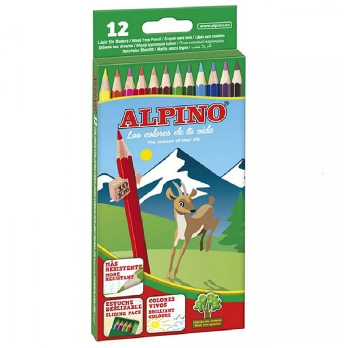 ALPINO 12 RENK KURU BOYA 1/1 TAM BOY AL-10654