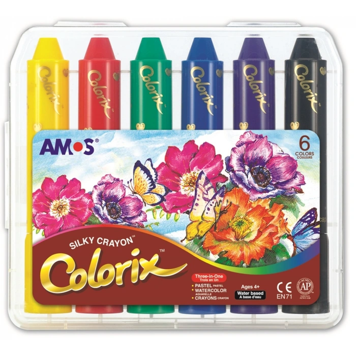 Amos Colorix 3in1 Aquarelle Pastel Boya 6 Renk CRX5PC6