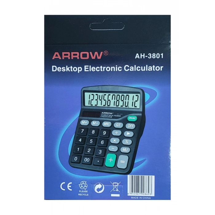 Arrow AH-3801 12 Haneli Hesap Makinası