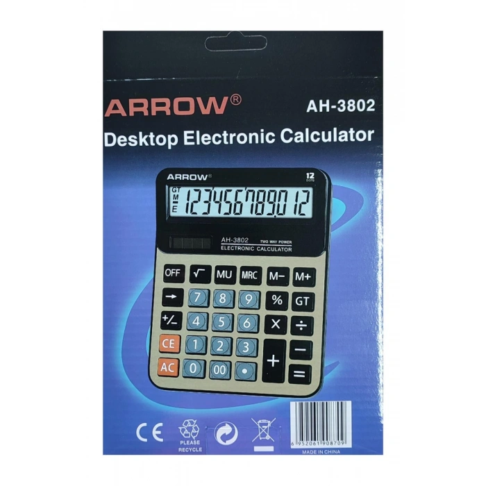 Arrow AH-3802 12 Haneli Hesap Makinası