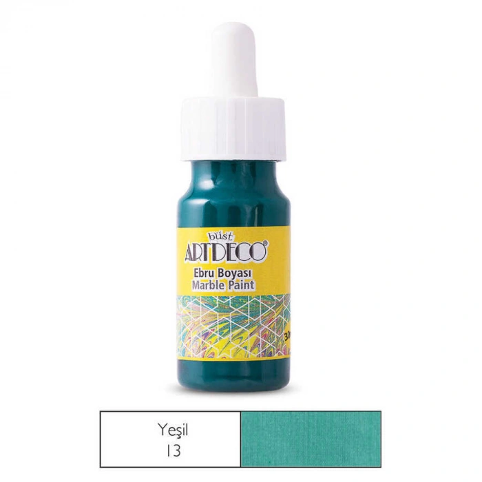 Artdeco Ebru Boyası 30 ml Yeşil