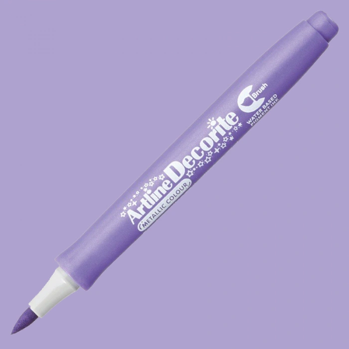 Artline Decorite Brush Marker Metalik Purple